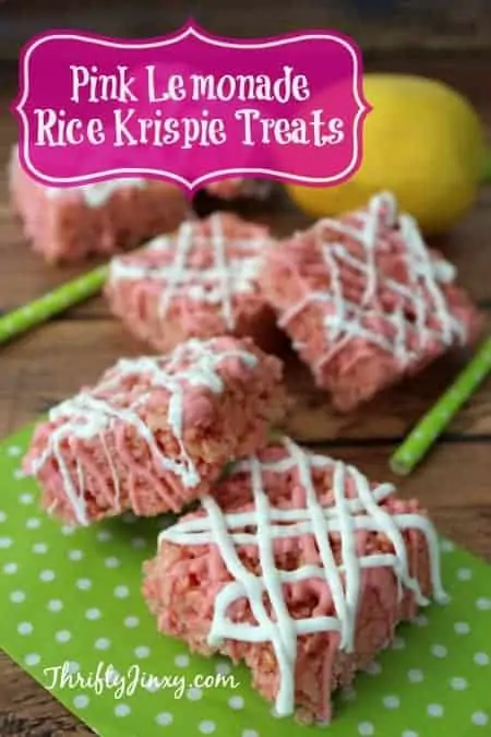 Pink Lemonade Rice Krispie Treats