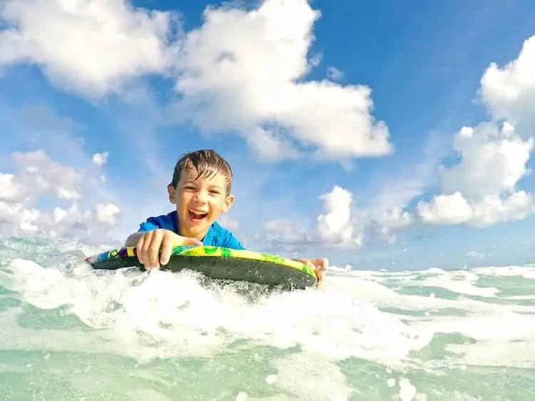 boogie boarding