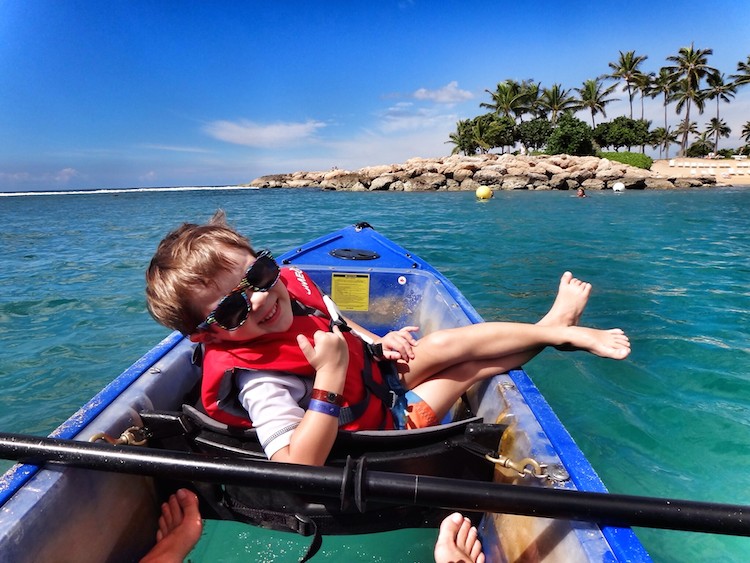 kayaking at aulani