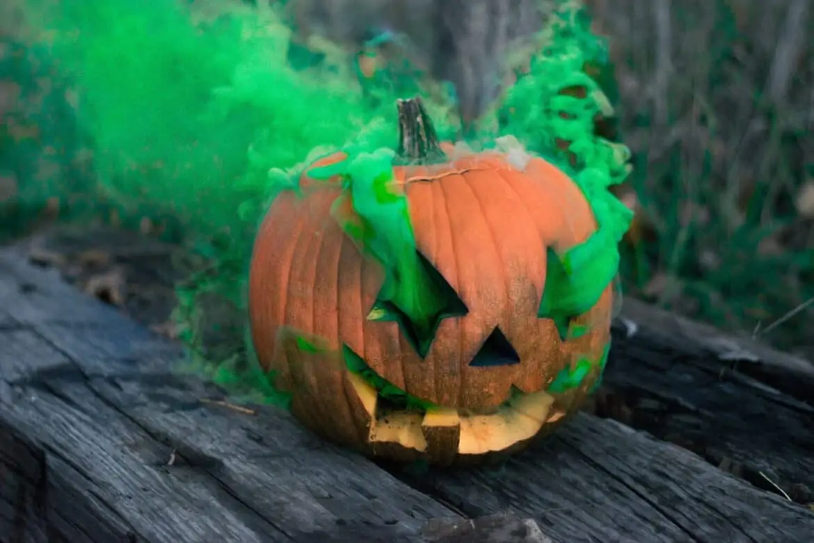 smoking pumpkin