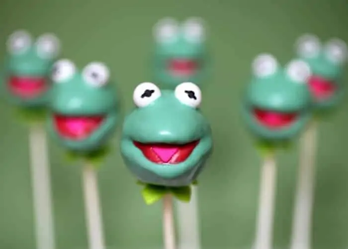 kermit cake pops