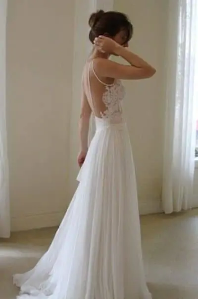 Wanda Borges Wedding Dresses: Open Back or Backless Gowns