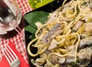 {Recipe} Linguine with Exotic Mushrooms