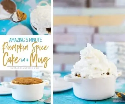 Amazing 5 Minute Pumpkin Spice Latte Mini Cake in a Mug Recipe