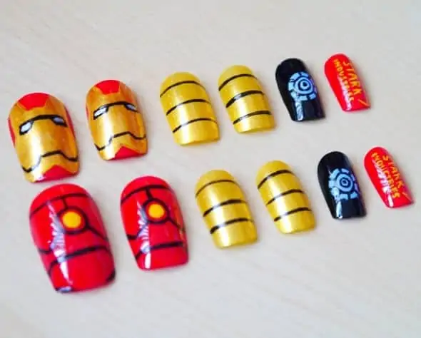 Iron Man Inspired Nails