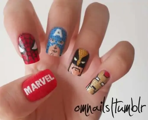 Iron Man Inspired Nails