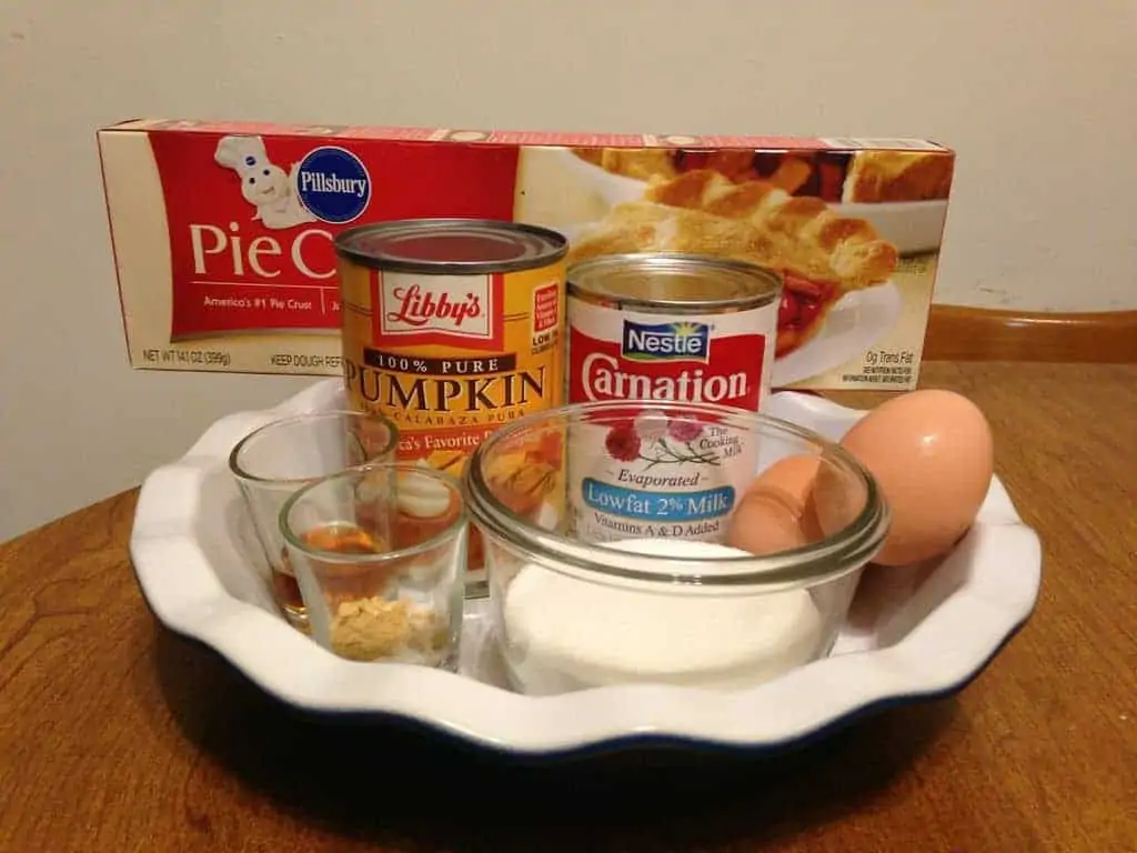 Pumpkin Pie Ingredients