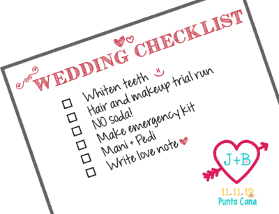 wedding checklist