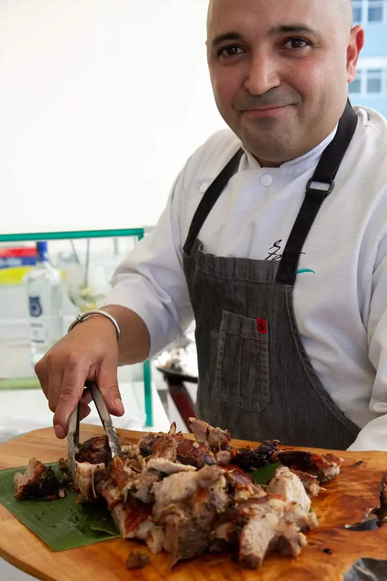 Chef Raul Correa with Pernil Adobo