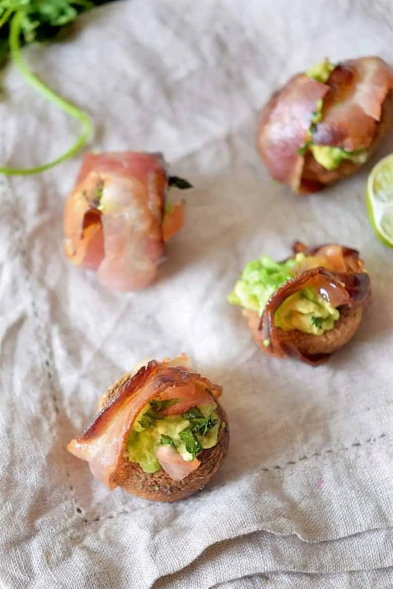 Bacon Wrapped Guacamole Mushrooms recipe 1