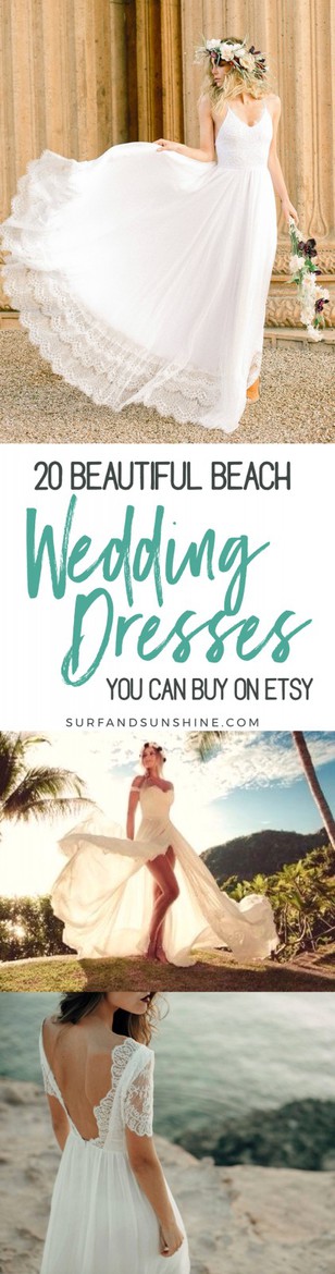 etsy beach wedding dress