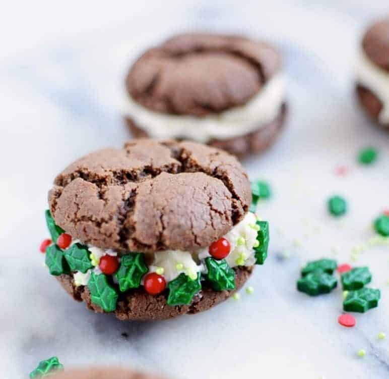 Christmas Chocolate Sandwich Cookies 5