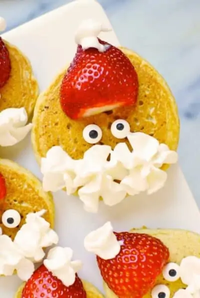 bite size santa pancakes recipe