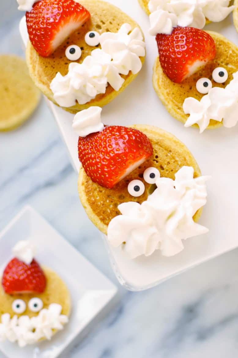 bite size santa pancakes recipe