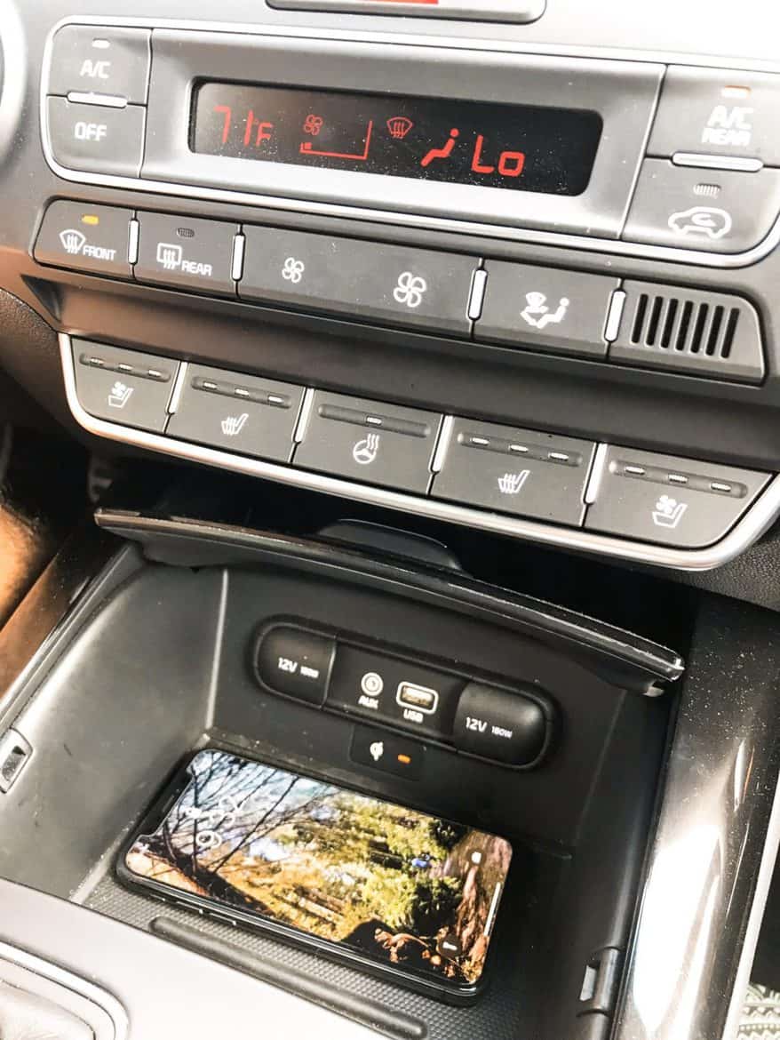 2019 kia sorento wireless charging