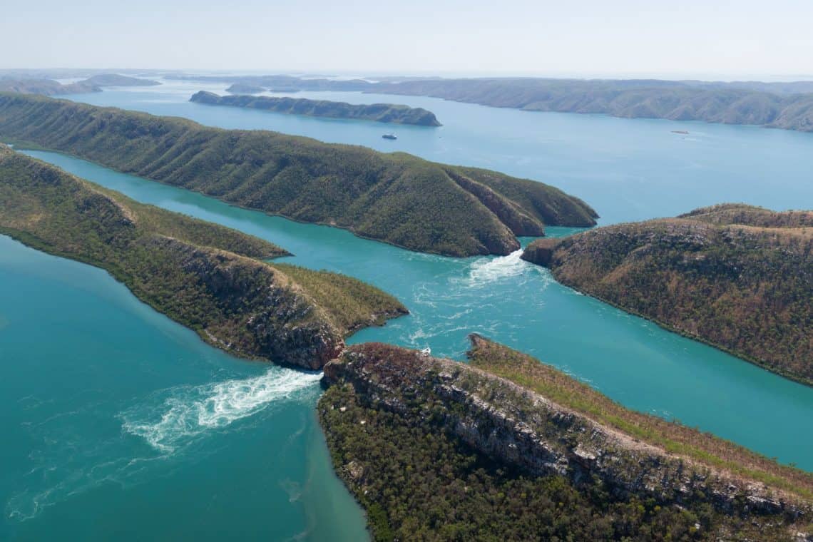 Horizontal Waterfall, Talbot Bay and McLarty Range