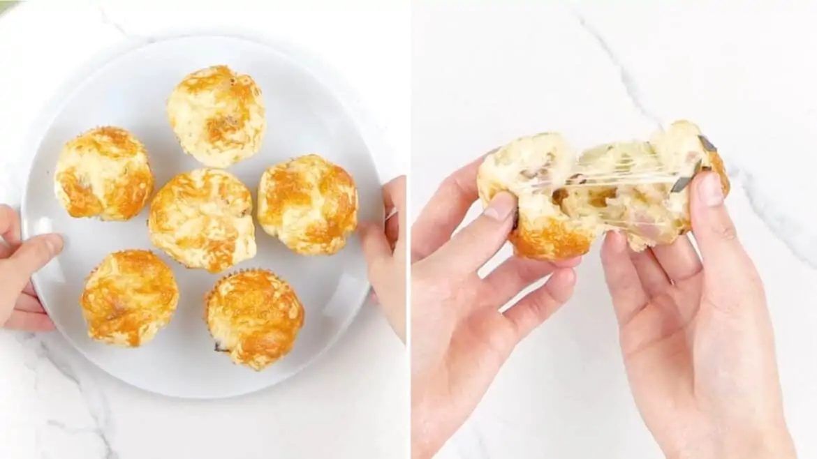 Cheddar Garlic Monkey Bread Muffins