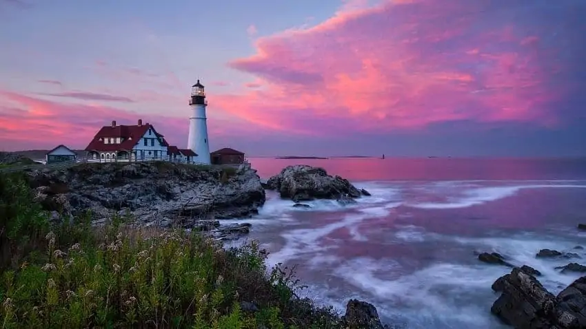 Portland Head Lighthouse Pretty Sunset