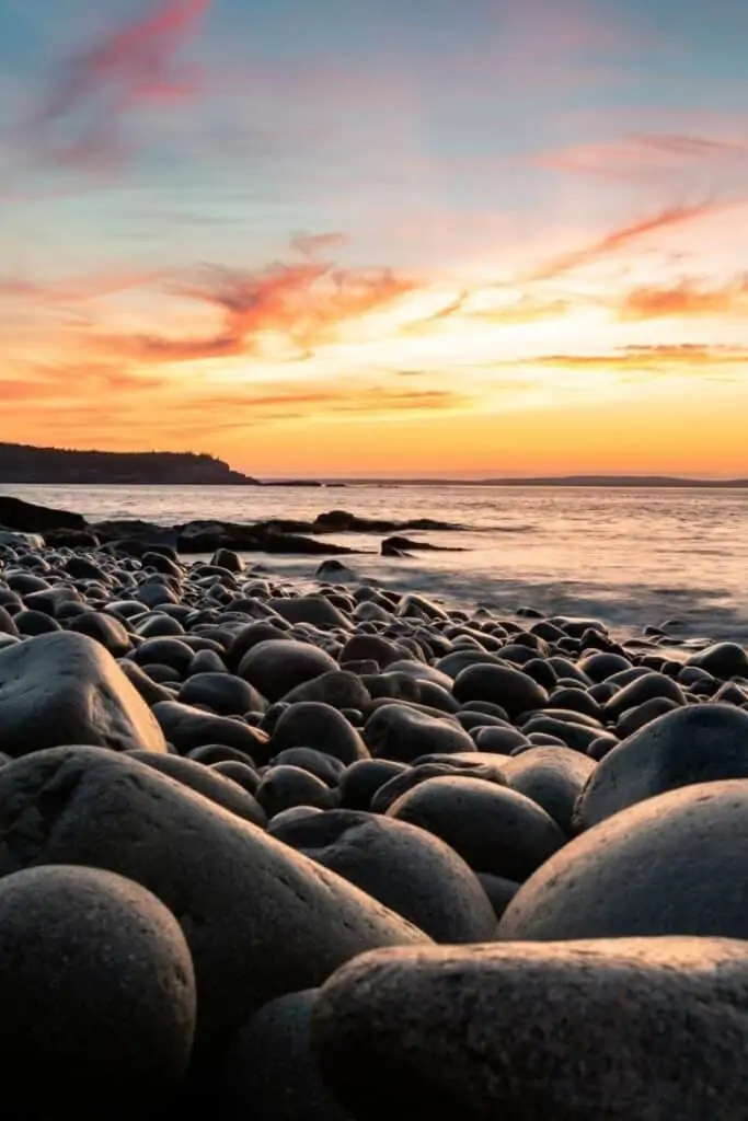 acadia national park pretty sunsets