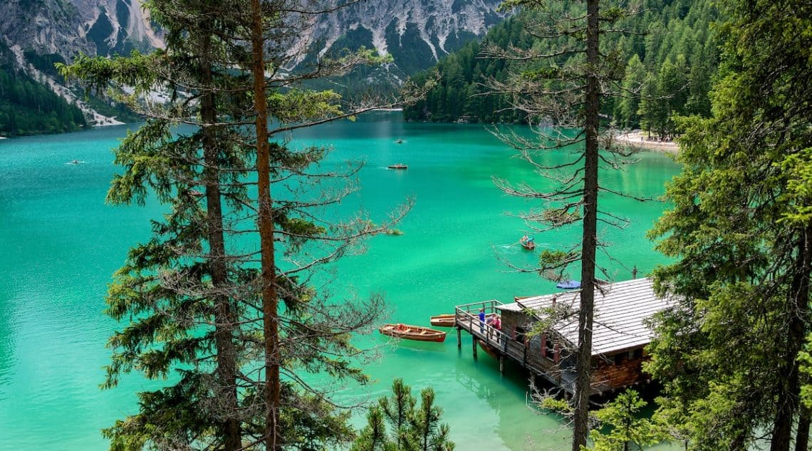 lake trees mountain