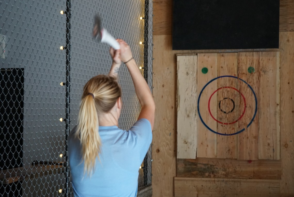 Axe throwing in Whistler