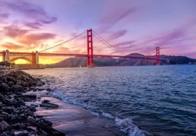 golden gate bridge sunset