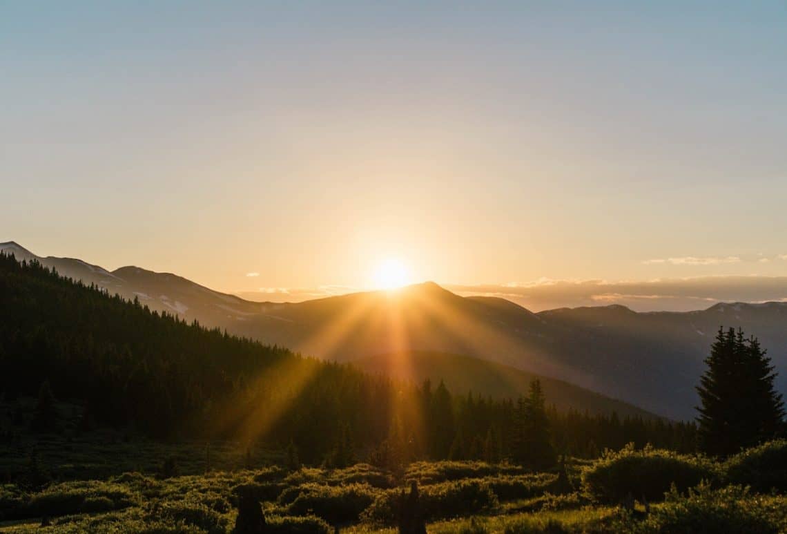 breckenridge mountain sunset