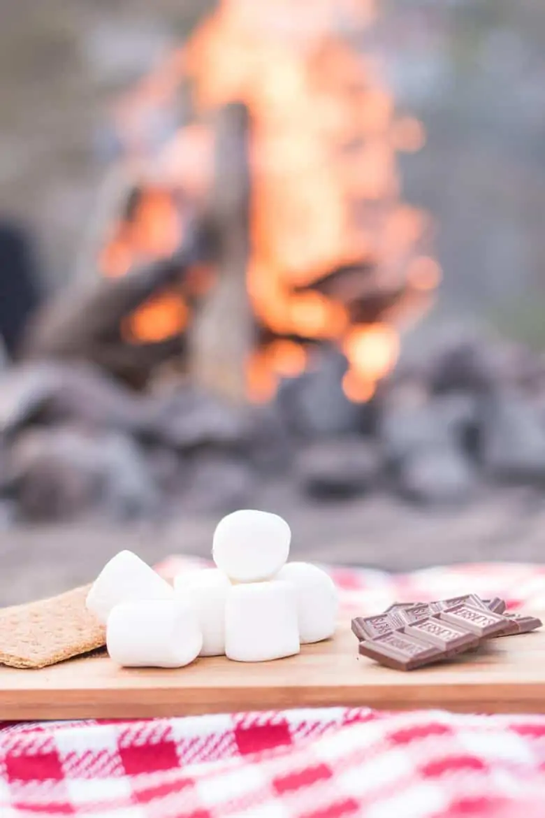 smores by a campfire