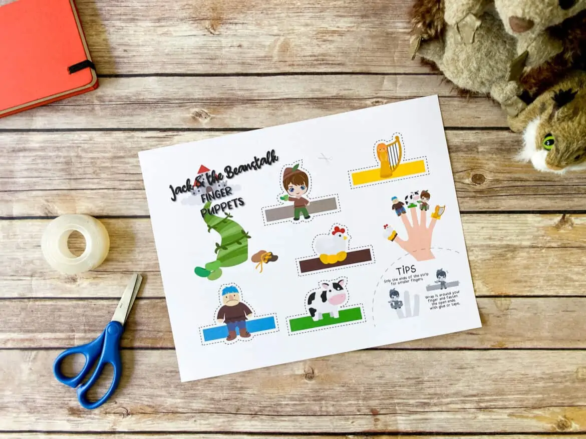 Jack and the Beanstalk Free Printable Finger Puppets