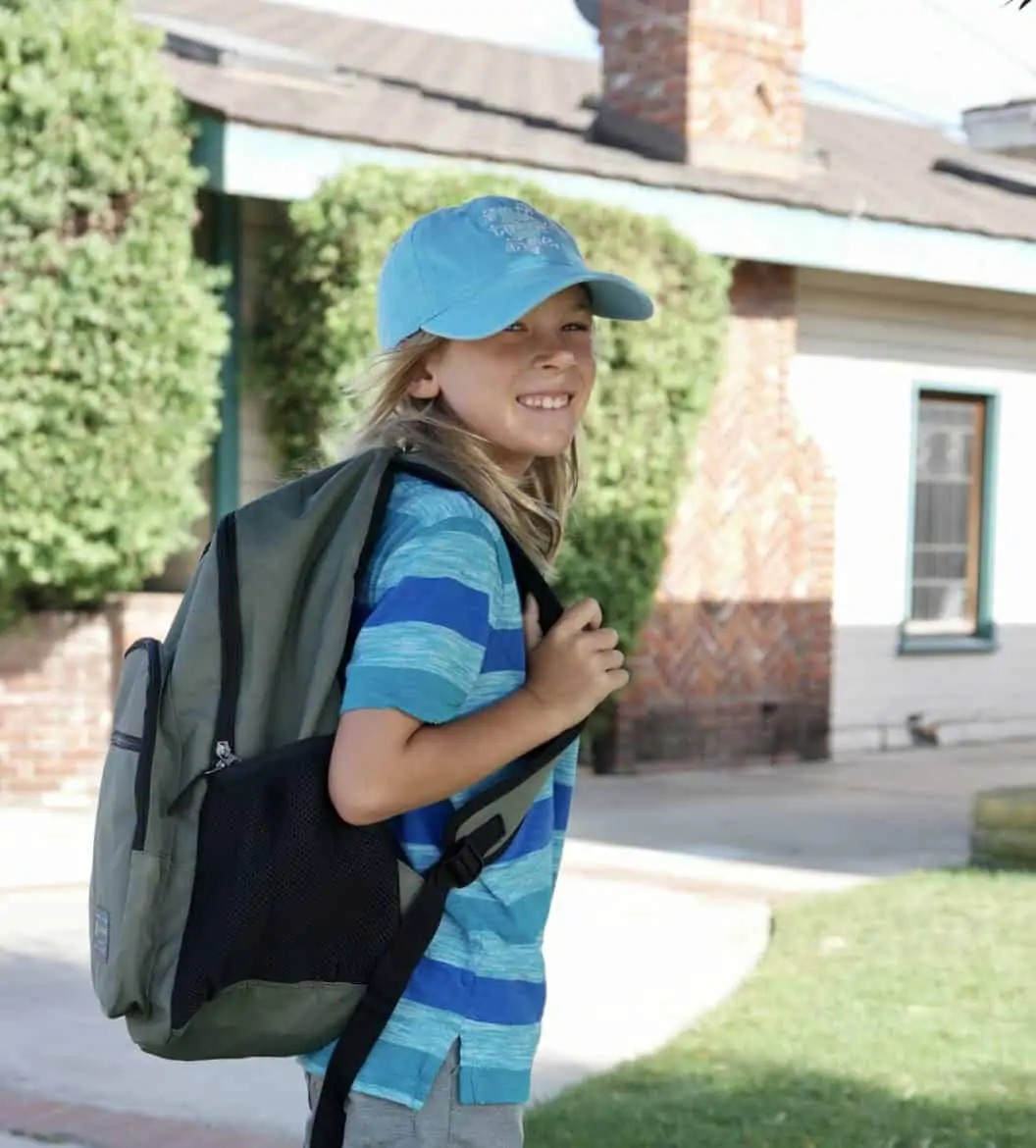 boy smiling on last day of school