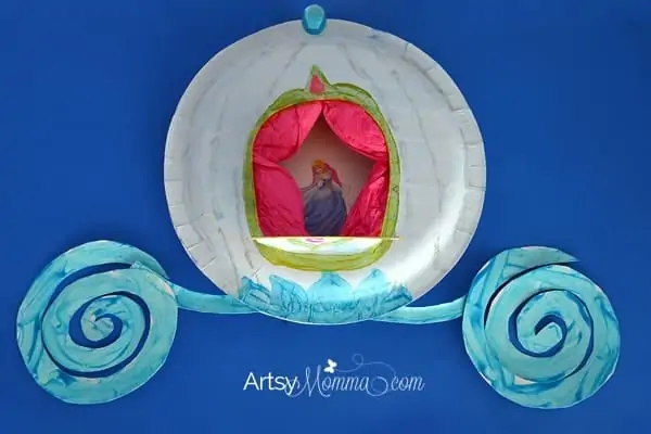 Paper Plate Craft Cinderellas Carriage