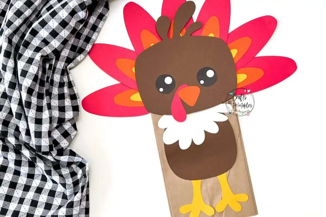 Paper Bag Turkey Craft Final -  - Free Paper Bag Turkey Craft for Kids