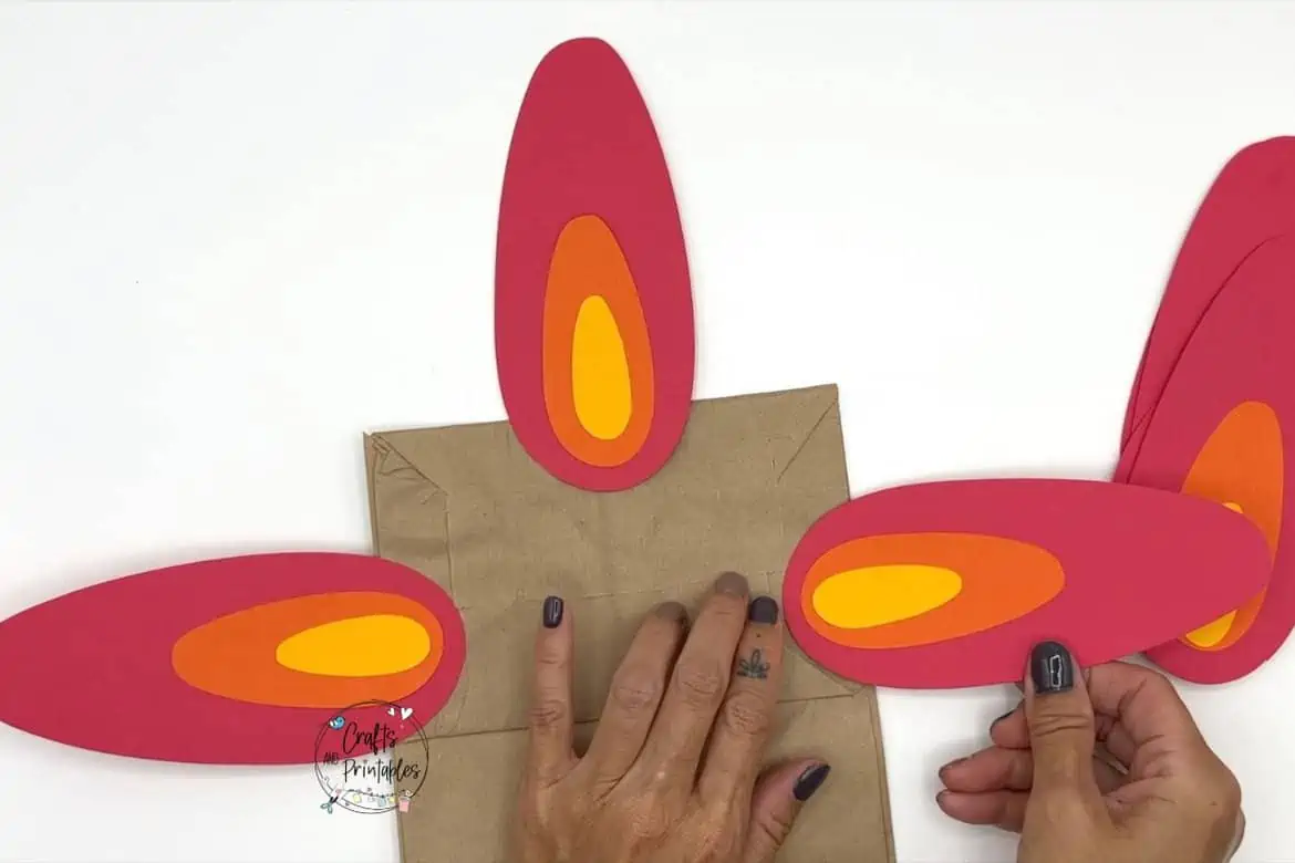 Paper Bag Turkey Craft in process -  - Free Paper Bag Turkey Craft for Kids