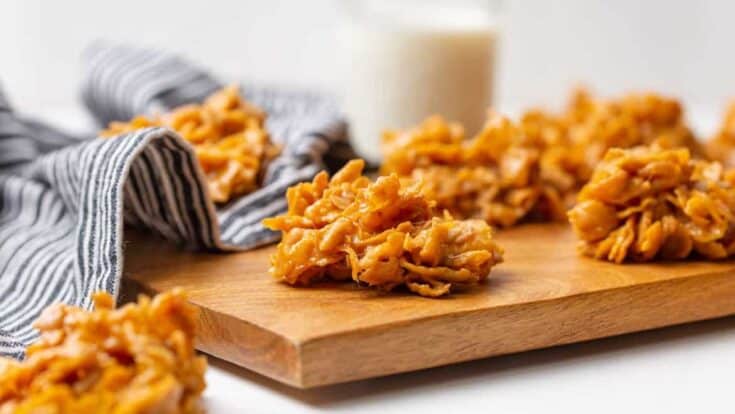 No Bake Peanut Butter Cornflake Cookies FB