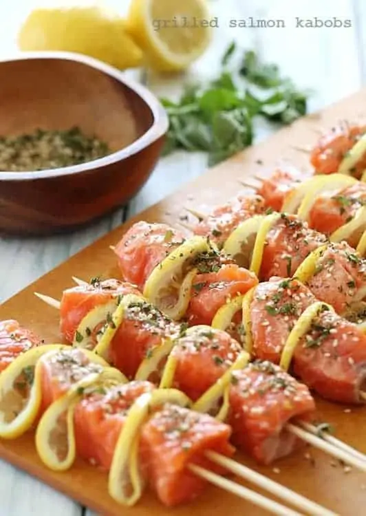 Grilled Salmon Kebab 10