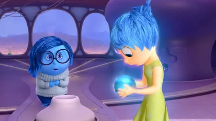 Pictured (L-R): Sadness, Joy. ©2015 Disney•Pixar. All Rights Reserved.