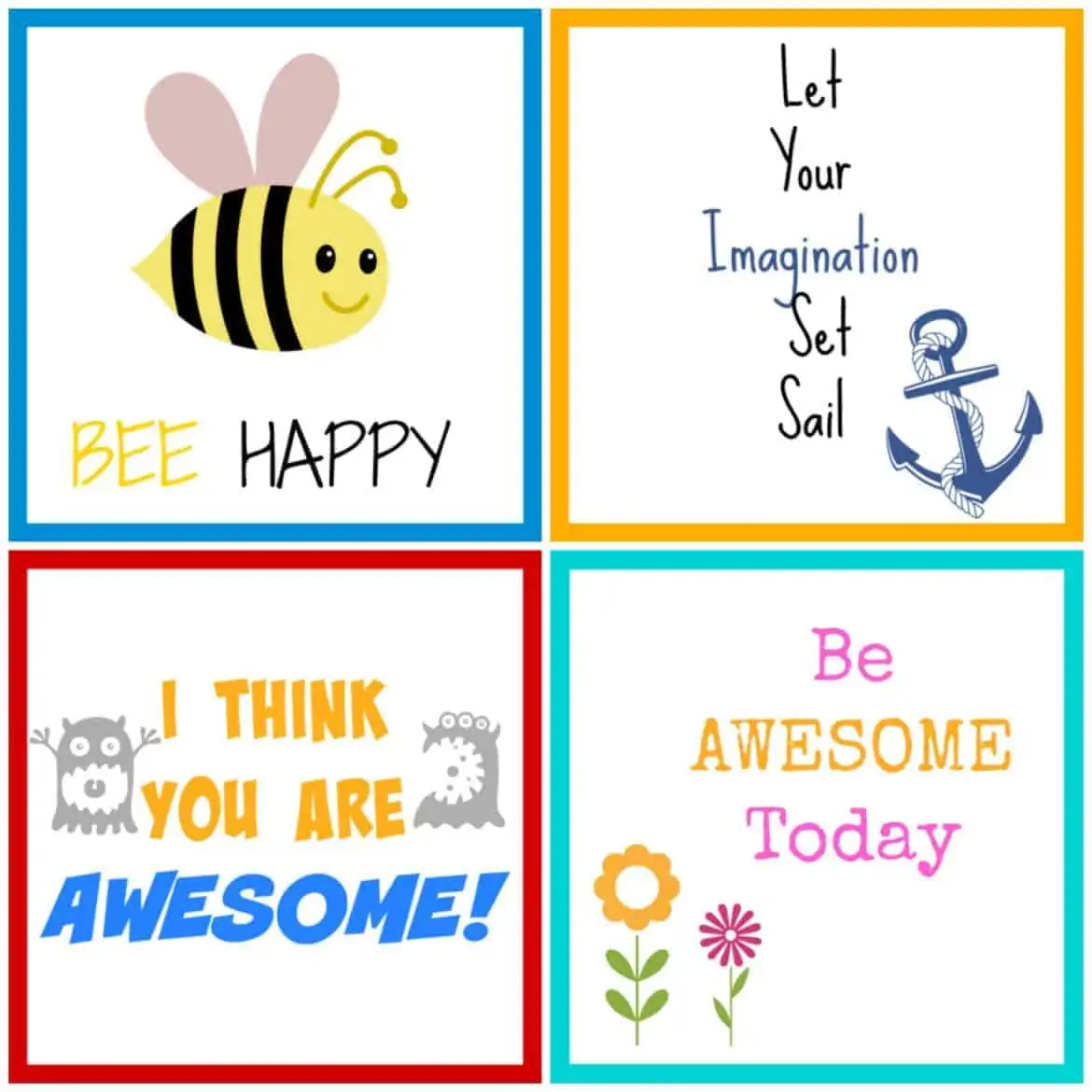 free printable lunch box notes