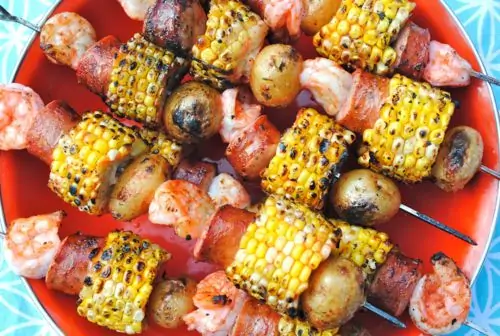 Shrimp Boil Kebabs