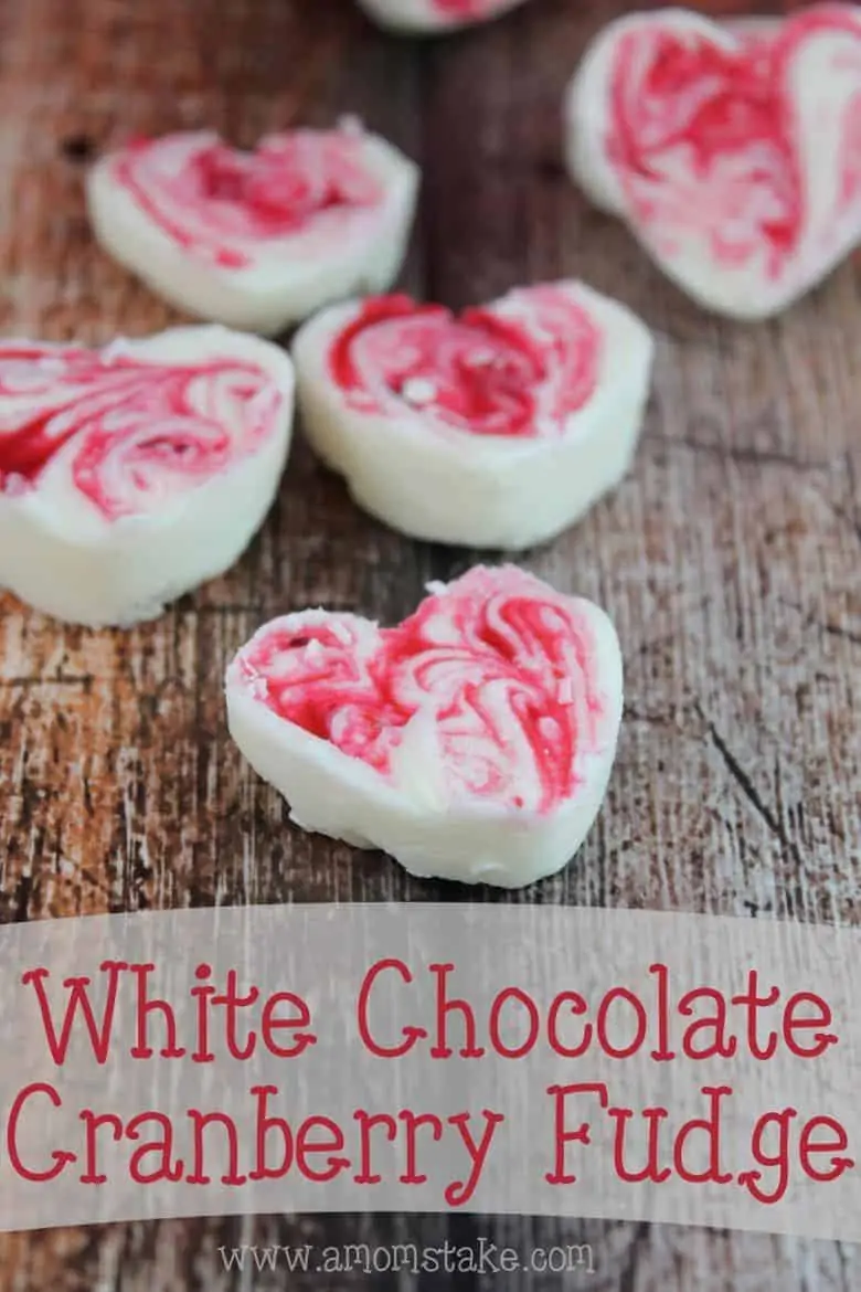 White Chocolate Cranberry Fudge