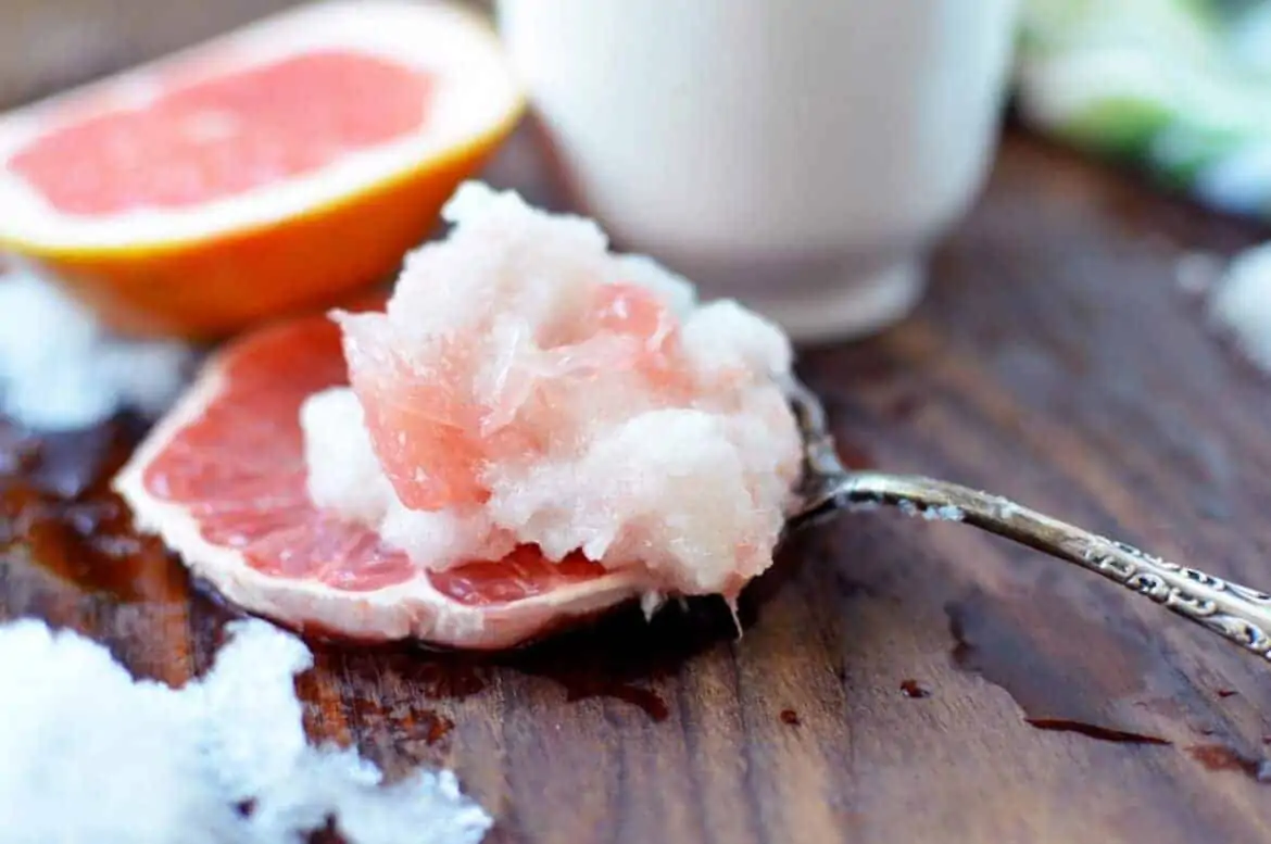 grapefruit sugar scrub