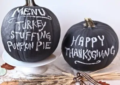 chalkboard pumpkins