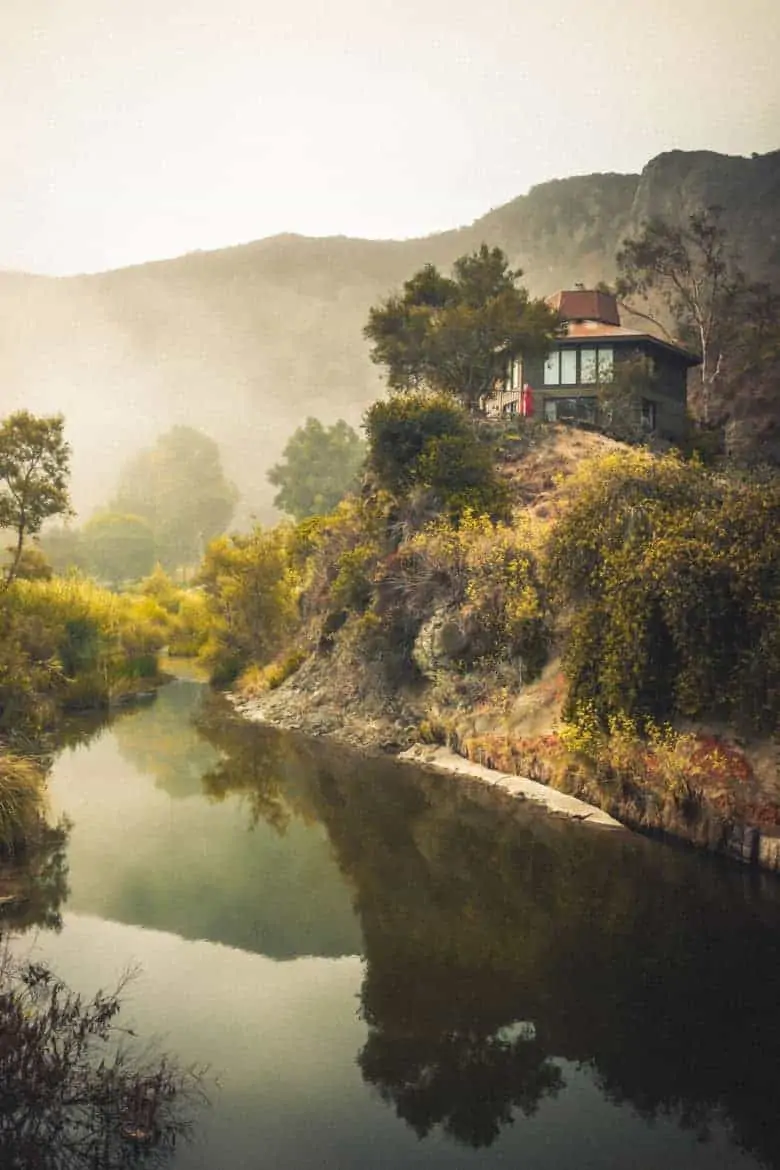 cottage in the mist