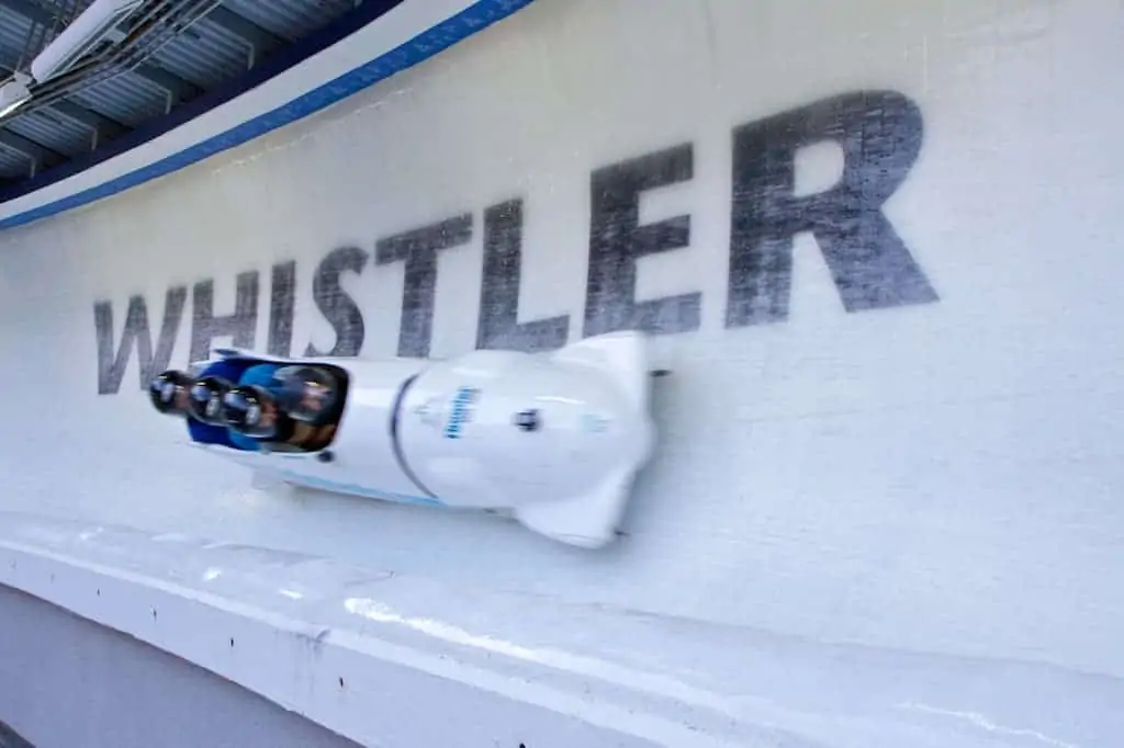 bobsledding whistler